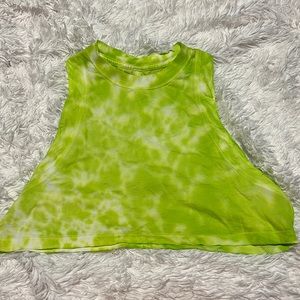 Lululemon Neon Green Tie Dye Tank Top